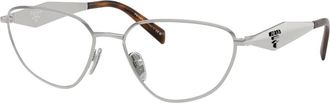 Prada Geometric Optical Frame - unisex - Prada - Glasses - Gray - 56 MM - Accessories