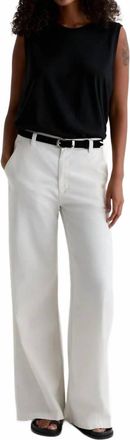 AG - Adriano Goldschmied Caden Wide Leg Trousers In White