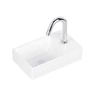 Villeroy & Boch Avento fonteinset - 36x22x11cm - kraangat rechts - chromen fonteinkraan - glans wit