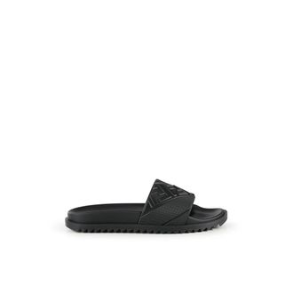 Fendi Sliders, male, Black, 8 UK, Embossed Diagonal FF Motif Rubber Slides