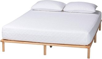 Baxton Studio Calhoun Japandi Queen Size Bed Frame