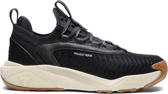 Under Armour Mens Project Rock 7 Luxe Low Top Lace-Up Sneakers in Black - Size UK 7.5