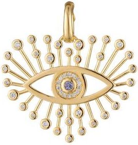 Eden Presley Protection & Love Diamond Pendant in Metallic Gold at Nordstrom