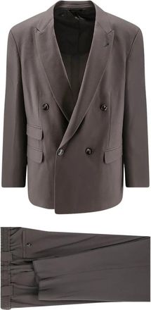 Giorgio Armani Double Breasted Suits - Heren - Business pakken - Grijs - L - Kostuums