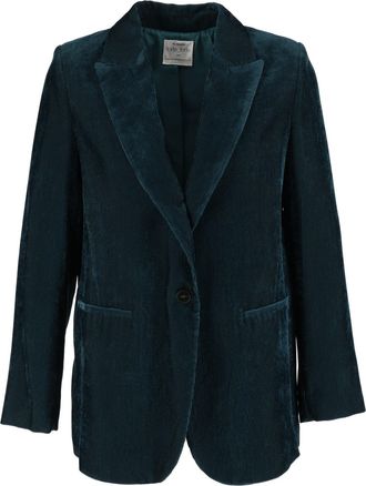 Forte_Forte Brown Velvet Striped Blazer