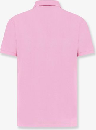 Polo Ralph Lauren Mens Cotton Polo Shirt With Embroidered Logo Pink T-shirts And Polos