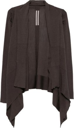 Rick Owens Cardigan asimmetrico - Marrone