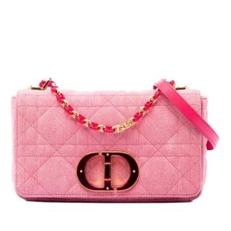 Dior Pre-owned Caro Crossbody - Dames - Vintage Schoudertas - Roze - ONE Size - Leer - Vintage