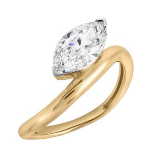 LuvMyJewelry Lana 1 Ct Marquise Lab Grown Diamond Engagement Ring in 14K Yellow Gold at Nordstrom, Size 7