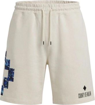 Marcelo Burlon Cotton Bermuda Shorts - Cream