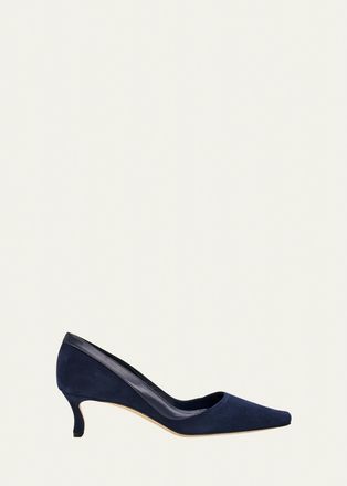 Manolo Blahnik 50mm Armelia Suede Pumps