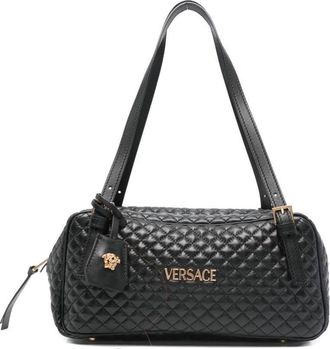 Versace Quilted Lamb Leather Shoulder Bag