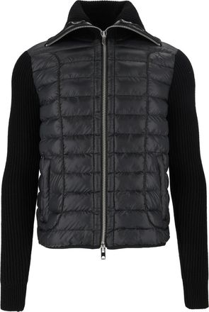 Diesel Quilted Padded Knit-Sleeve Jacket