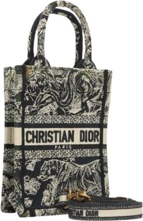 Dior Pre-owned Tote Bags, female, Black, Size: ONE SIZE Pre-owned Vintage Canvas Hand Bag