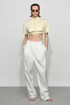 Et Ochs Leon Pant in Cotton Poplin in White at Nordstrom, Size 14