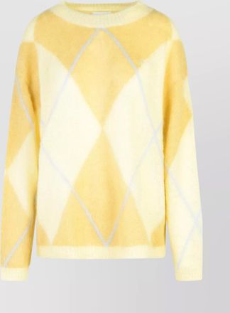 Ganni mohair blend crew neck sweater