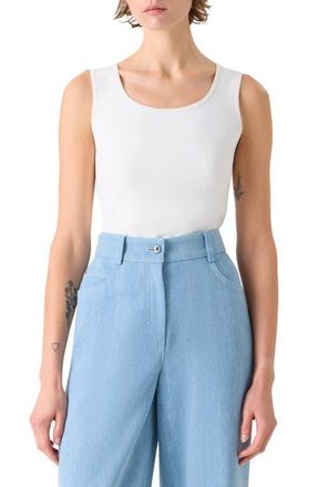 Akris Scoop Neck Knit Tank in Cream at Nordstrom, Size 10