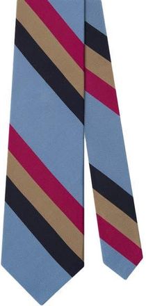 Robert Talbott Robert Bold Silk Cotton Stripe Best of Class Necktie in Light Blue Multi at Nordstrom