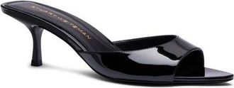Stuart Weitzman Lexington Mule 50 in Black Patent at Nordstrom, Size 8