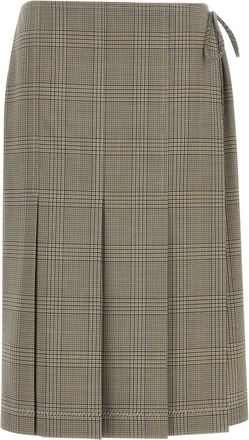 Marni Clement Rok - Dames - Midirokken - Grijs - 2XS - Wol - Rokken