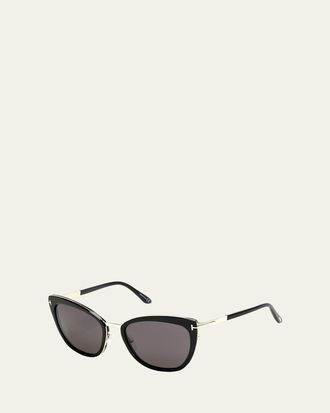 Tom Ford Simona Cat-Eye Metal & Acetate Sunglasses