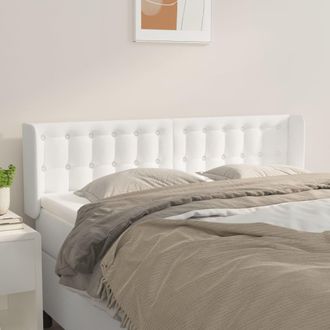 vidaXL Cabecero De Cuero Sint&eacute;tico Blanco 147x16x78/88 Cm Vidaxl