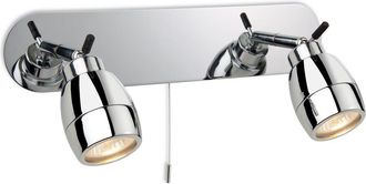 Netlighting Marine 2 Light Spotlights Bar Switched Bathroom Ceiling Light Chrome IP44 GU10