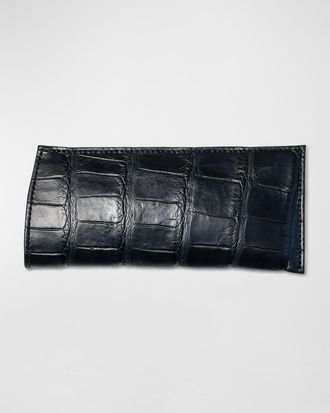 Abas Men & apos;s Alligator Eyeglass Case