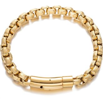 Eye Candy Los Angeles 18K Gold Plated Jacob Braided Titanium Bracelet at Nordstrom Rack
