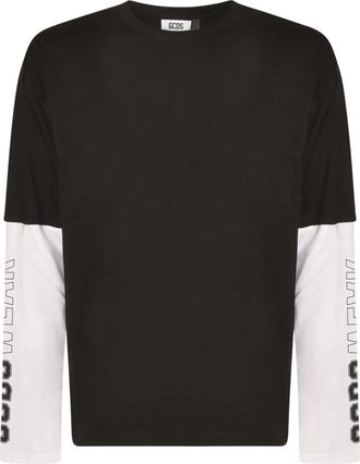 GCDS Wear Printed Longsleeves T-Shirt - unisex - Longsleeves - Veelkleurig - S - Katoen - Tops