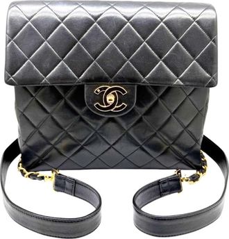 Chanel Black Leather Backpack (Pre-Owned)