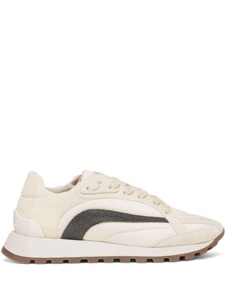 Brunello Cucinelli Leren sneakers - Wit
