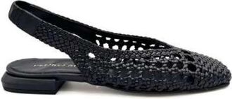 Pedro Miralles Zwarte leren slingback ballerina schoenen - Dames - Ballerinas - Zwart - 41 EU - Leer - Schoenen