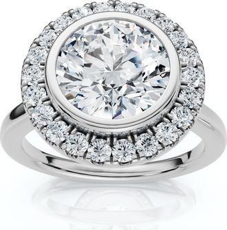 Pompeii3 Certified 2 1/4Ct Claudia Diamond Engagement Ring 14k Gold or Platinum Lab Grown