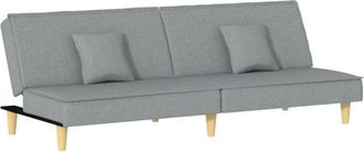 vidaXL Sof&aacute; Cama Tela Gris Claro Vidaxl