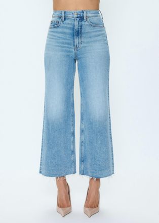 Pistola Denim Lana Crop Wide Leg Jean In Bistro