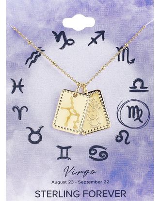 Sterling Forever Zodiac Tag Necklace