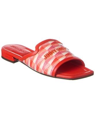 Jimmy Choo London Nako Woven & Leather Flat