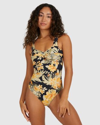 Billabong Badeanzug BILLABONG Utopia Kali Gathered, Damen, Gr. XS, schwarz (off schwarz), Obermaterial:78% Nylon, 22% Elasthan;, Badeanz&uuml;ge Badeanzug