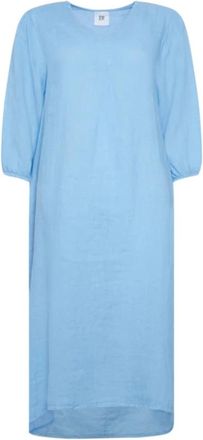 Tiffany & Co. Blauwe Linnen Jurk voor Jongens - Dames - Casual kleedjes - Blauw - Xs/S - Linnen - Kleedjes