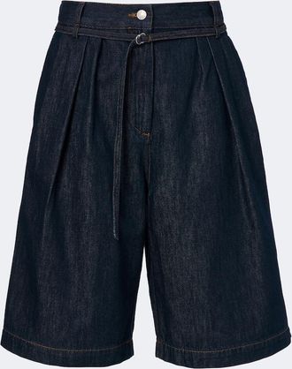 Dries Van Noten Belted denim shorts