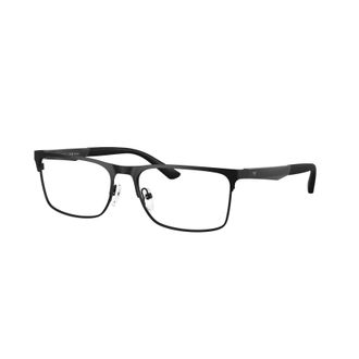Emporio Armani 0ea1183 Matte Black Rectangular Eyeglasses with Adjustable Nose Pads