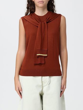 Paul Smith Brown Merino Wool Knitted Gilet with Crew Neck