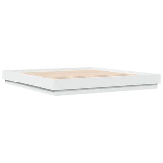 vidaXL Estructura De Cama Con Led Sin Colch&oacute;n Blanco 180x200 Cm Vidaxl