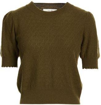 Frame Denim POINTELLE PUFF SLEEVE SWEATER