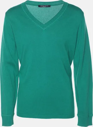 424 Marina Sport By Marina Rinaldi Green Silk Blend Sweater