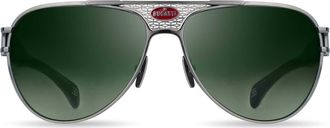 Bugatti Mens 42 mm Silver Sunglasses