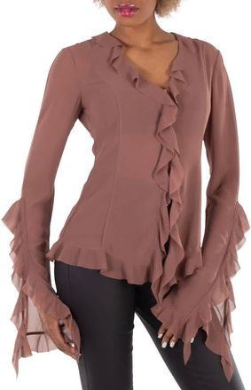 Acne Studios Semi Sheer Ruffle Blouse