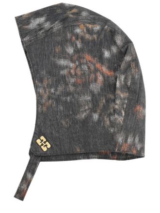 Ganni Black Printed Summer Hat