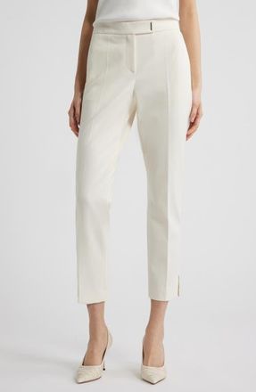 BOSS Tapria Crop Straight Leg Pants in Soft Cream at Nordstrom, Size 14